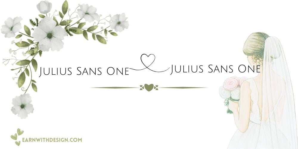 best fonts calligraphy font right font perfect font great fonts best wedding fonts Julius Sans One