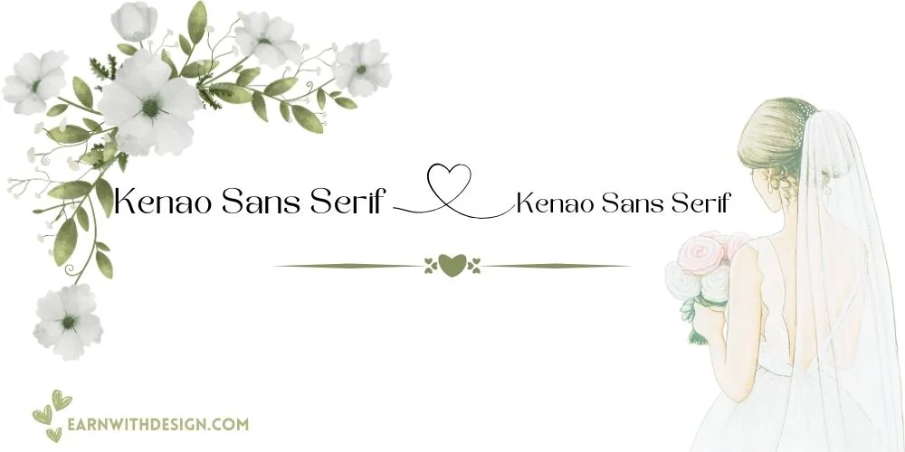 Kenao Sans Serif best fonts calligraphy font right font perfect font great fonts best wedding fonts Kenao Sans Serif