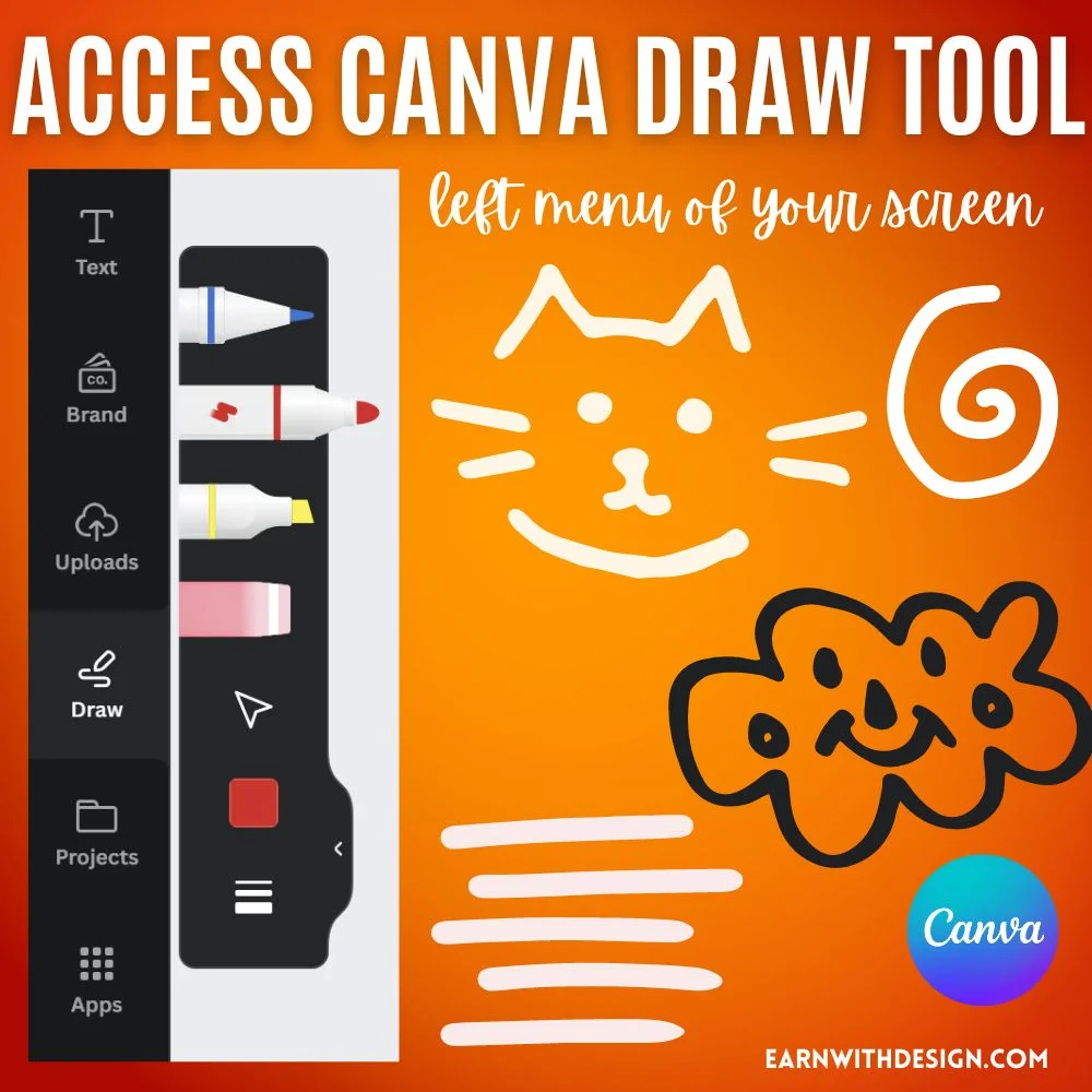 access canva draw tool canva draw tool canva drawing tool hand-drawn elements canva draw app
