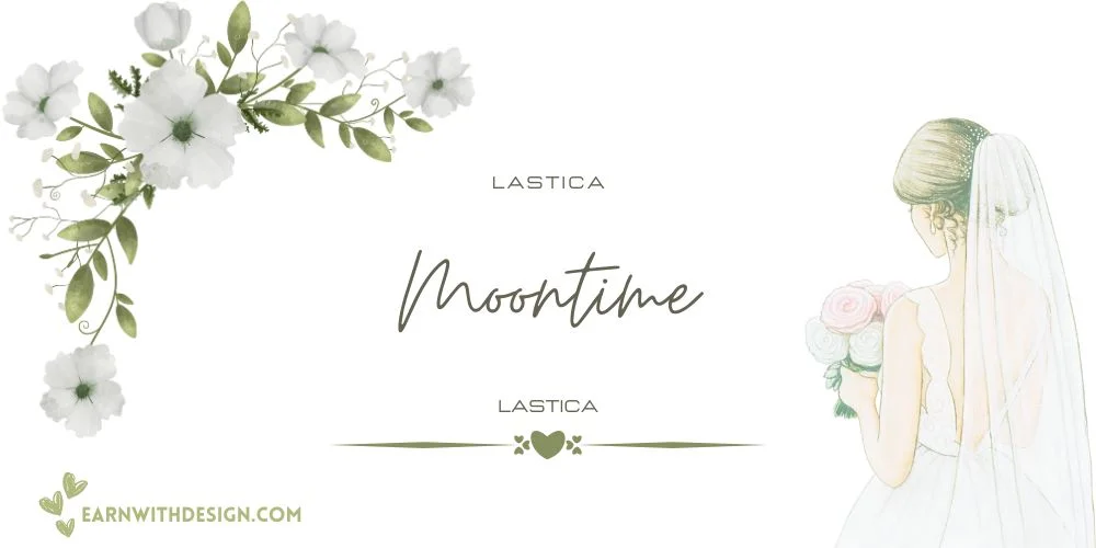 lastica + moontime unique fonts best canva font combos elegant cursive font wedding invitation card best fonts lastica + moontime