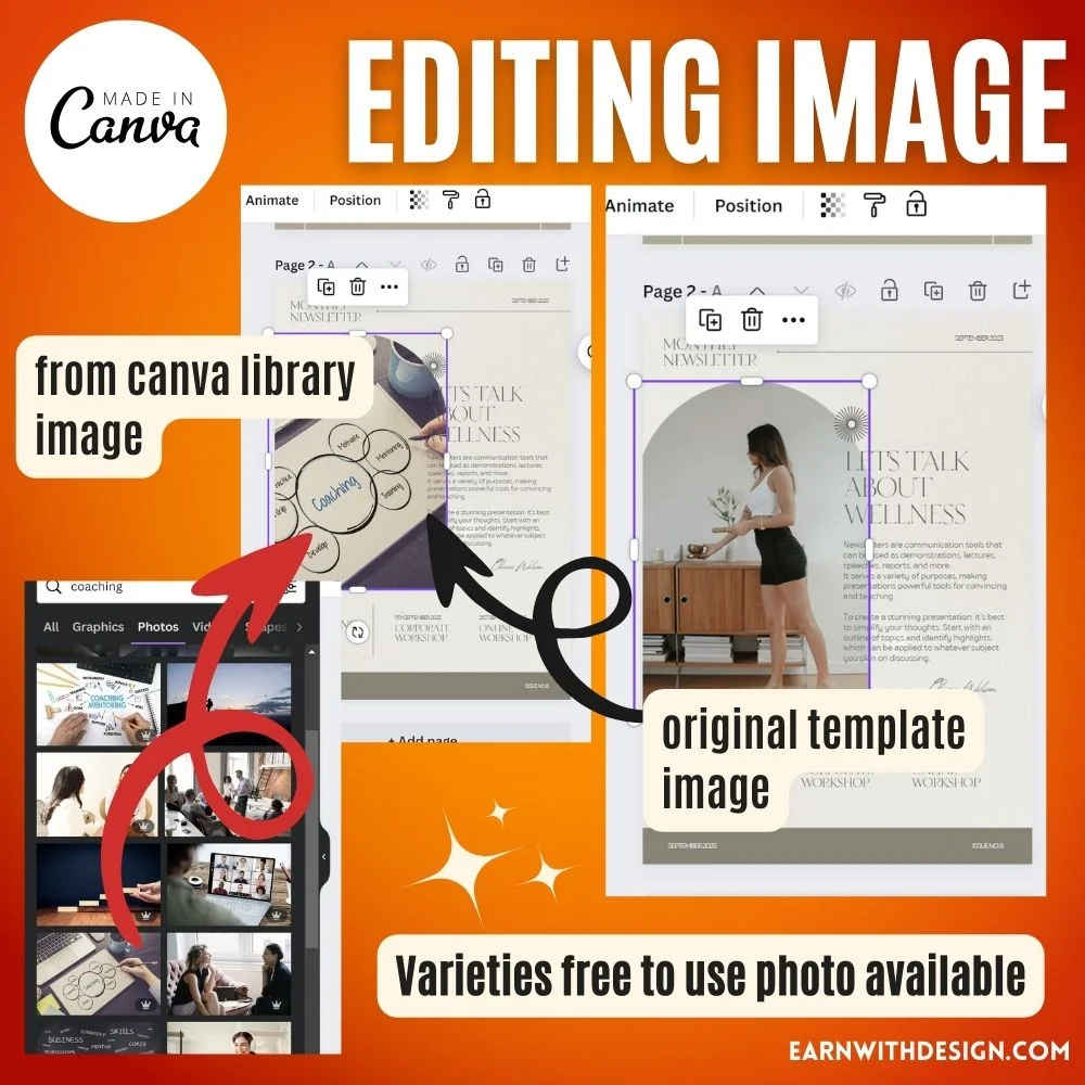 Editing Fonts, Colors, and Images 3 email marketing coaching business personal training sessions coaching session personal trainer email template