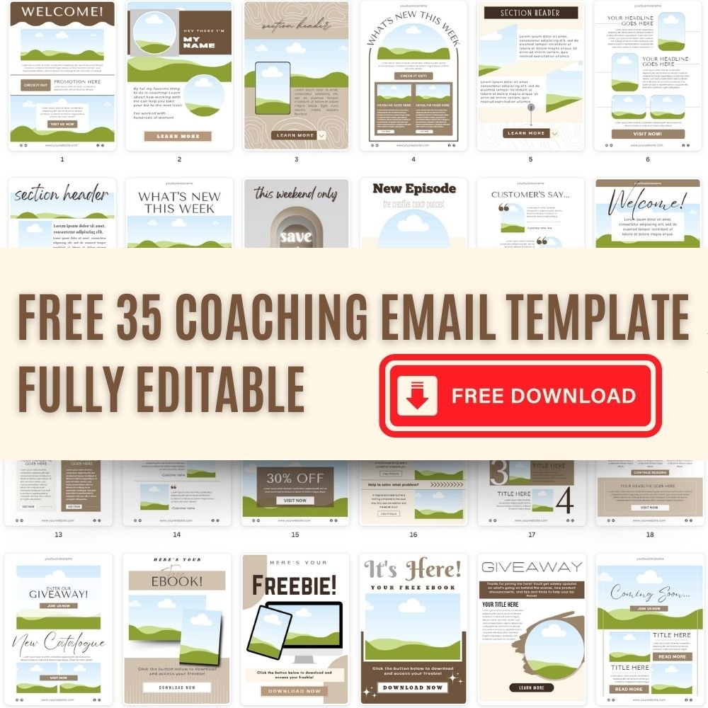 free download coaching email template fully editable coaching business