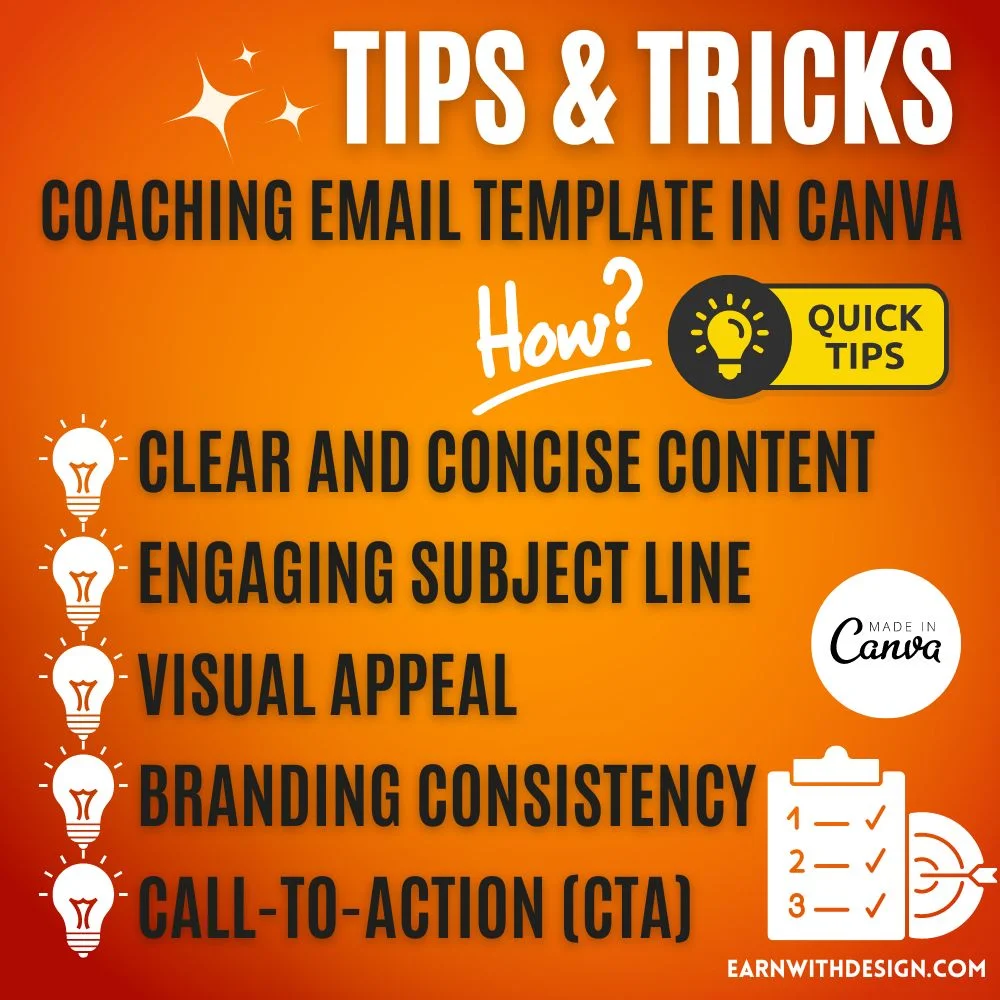 Tips and Tricks Designing Your Coaching Email Template in Canva tips and tricks coaching email template quick tips