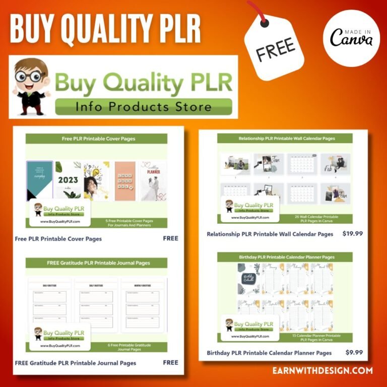 FREE Canva PLR Planner Templates for Printable and Digital