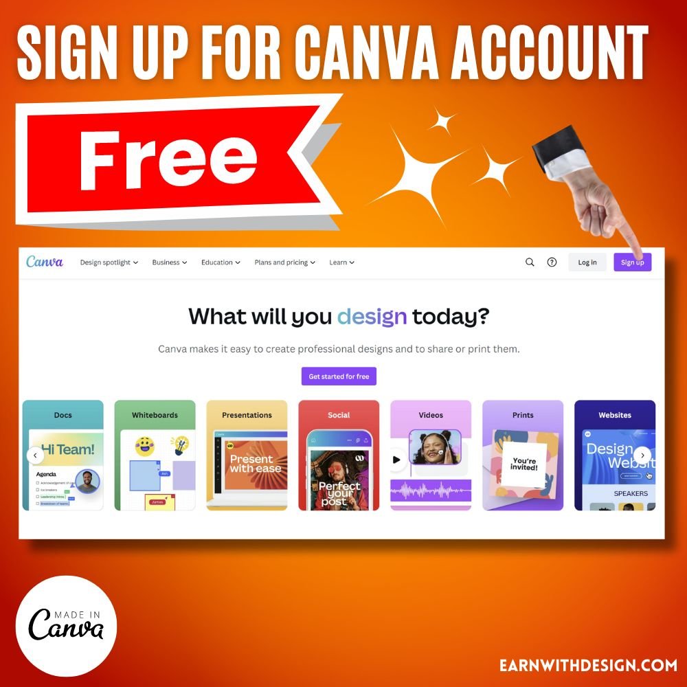 free canva sign up canva account