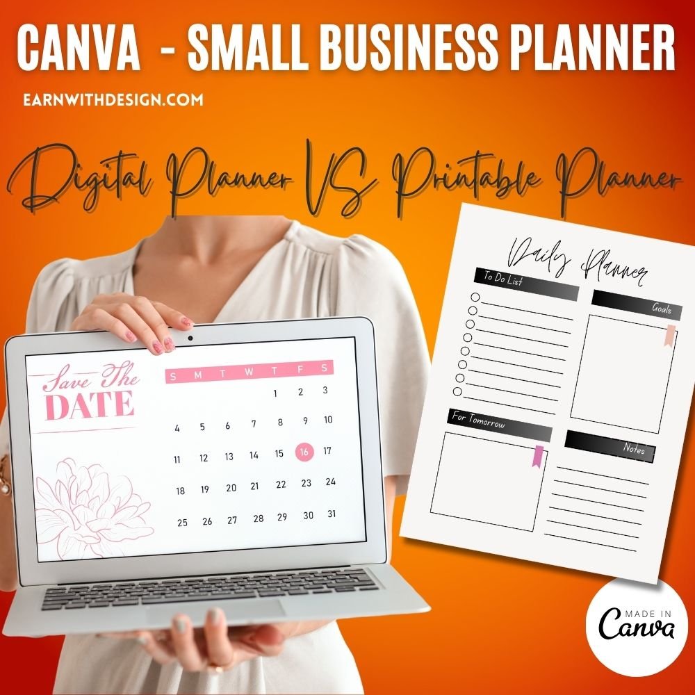 Digital Planner VS Printable Planner small business planner to-d0 list