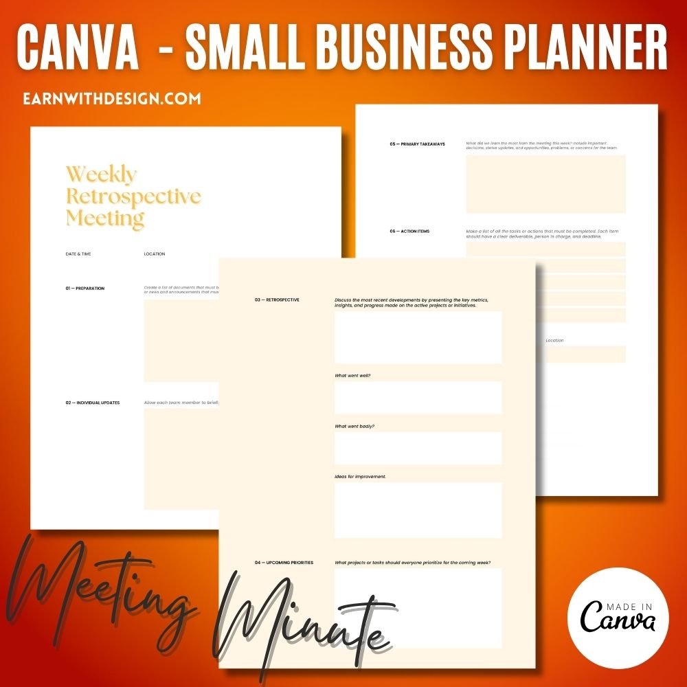 meeting minute meeting agenda planner Meeting Planner business planner