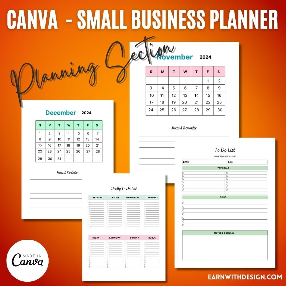 planning section small business owners to-do lists weekly planner goal setting small businesses best business planner