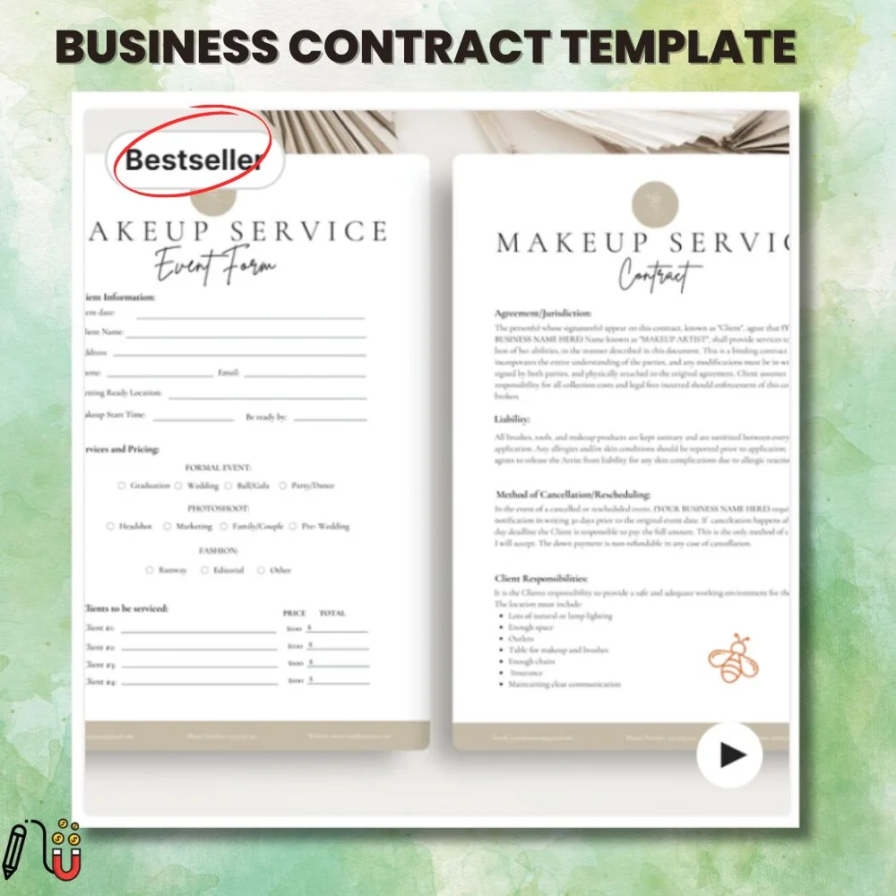 Business Contract Template Business Contract Template, canva template, business template
