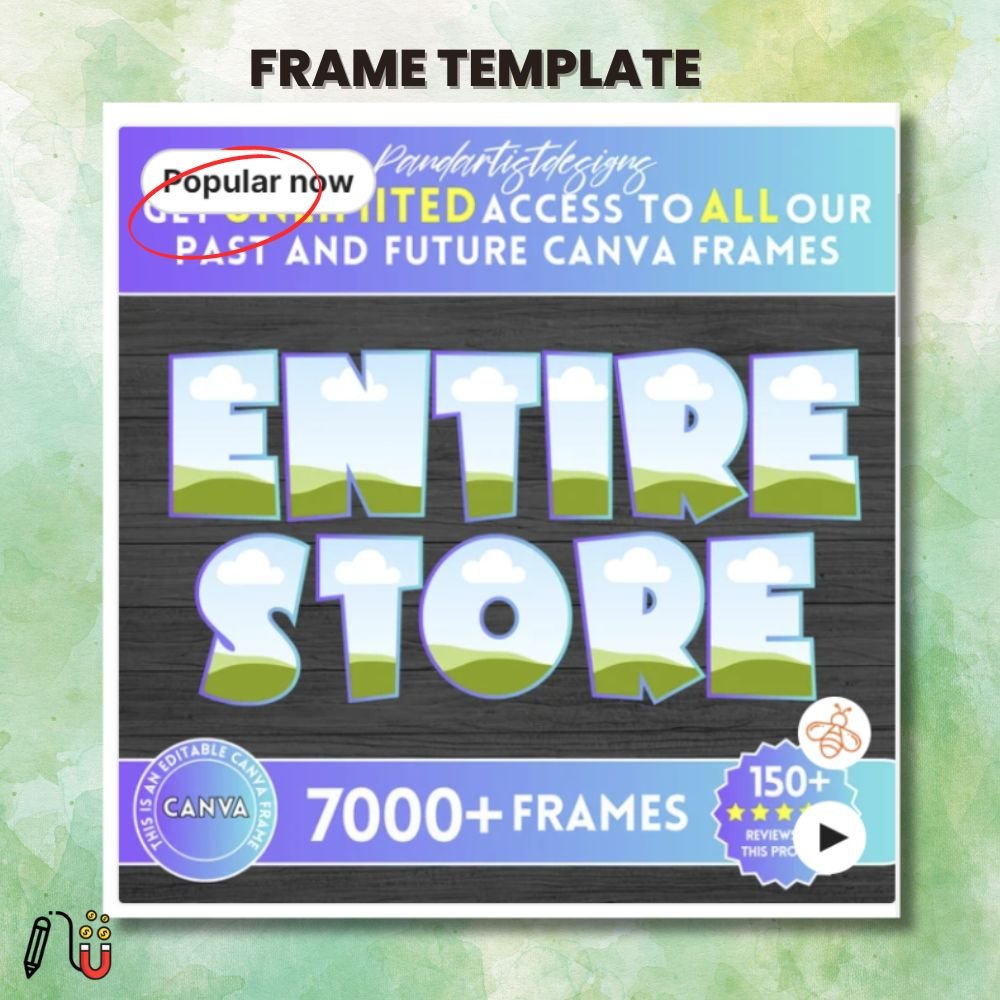 Frame Template frame template, canva template, design template
