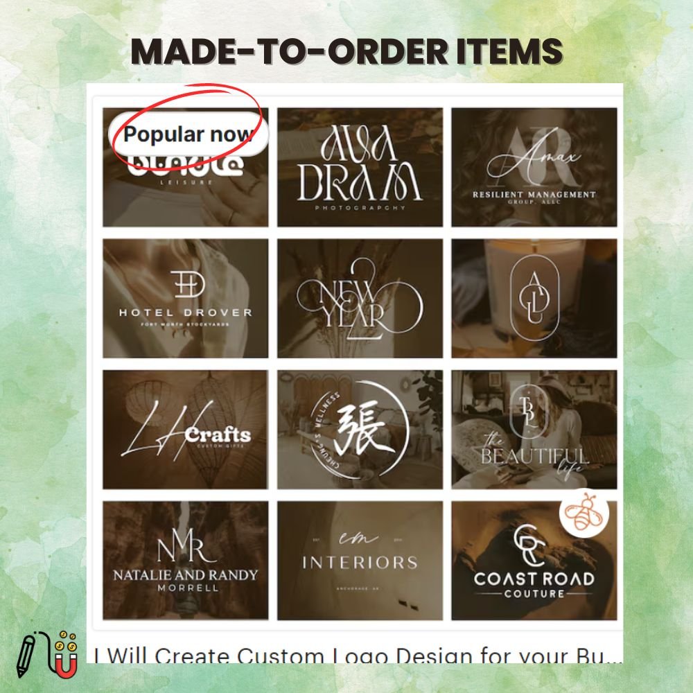 Made-to-order Items (2) customized template, canva template, made to order item,