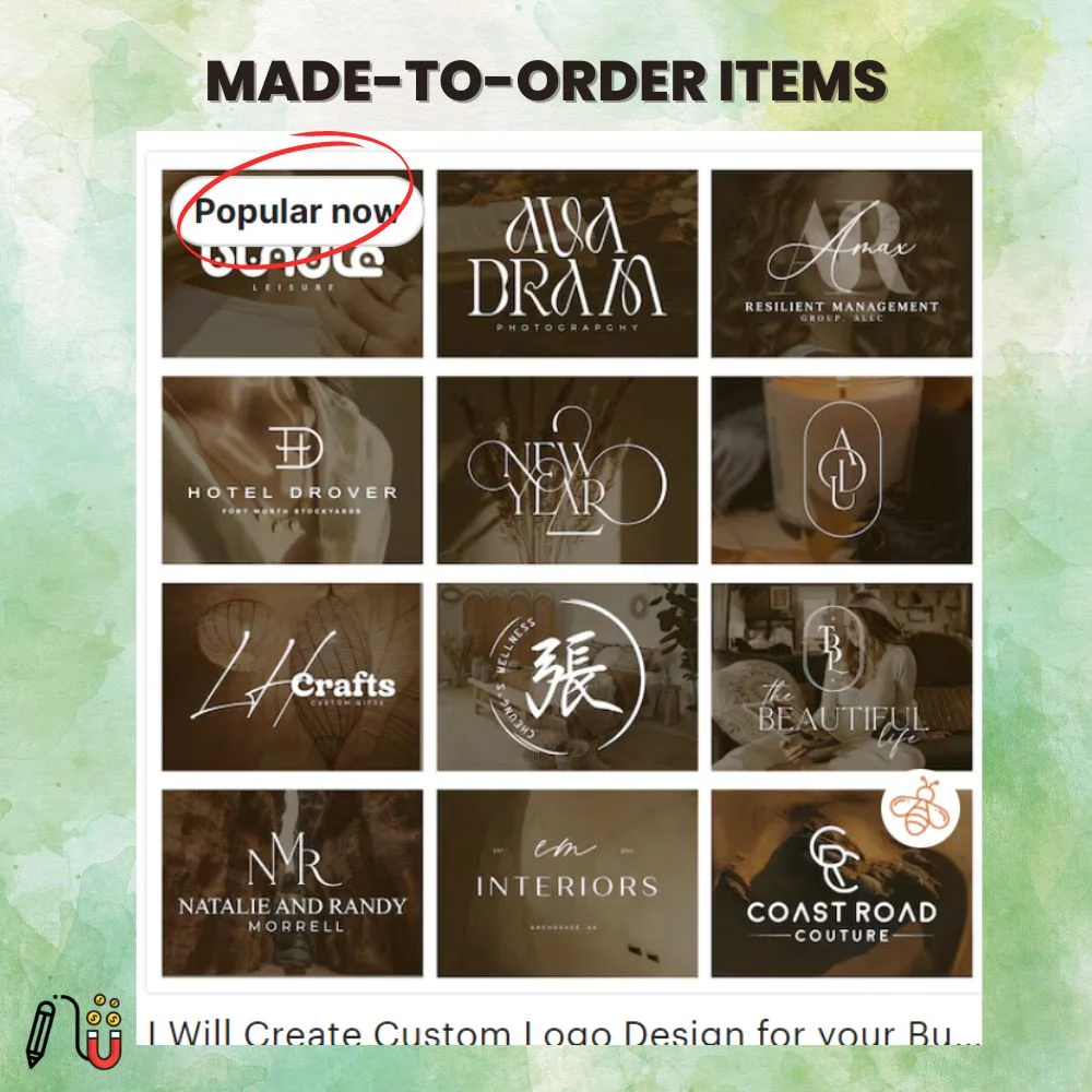 Made-to-order Items (2) customized template, canva template, made to order item,