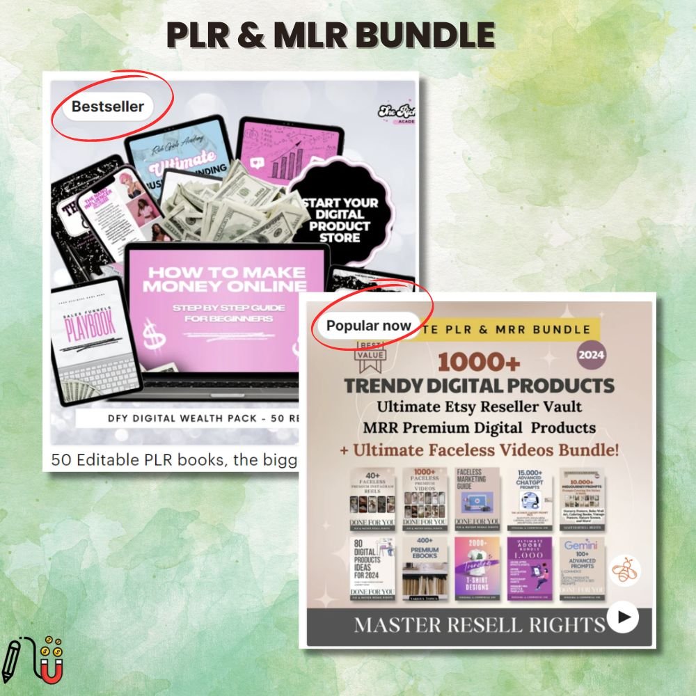 PLR & MLR Bundle PLR (Private Label Rights) & MLR (Master Label Rights) Bundles, canva template