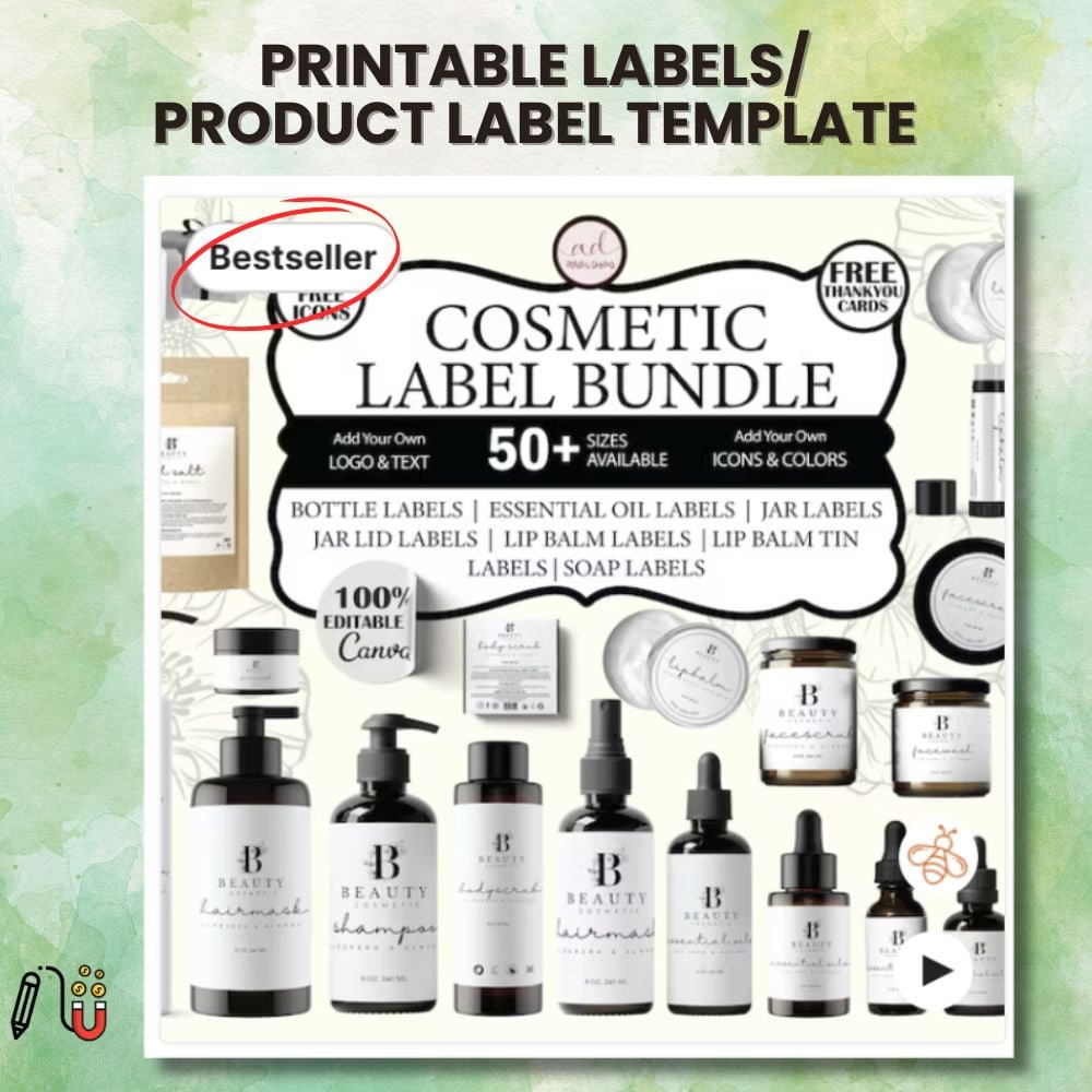 Printable Labels_ Product Label Template (3) printable label, product label, canva template, done-for-you template
