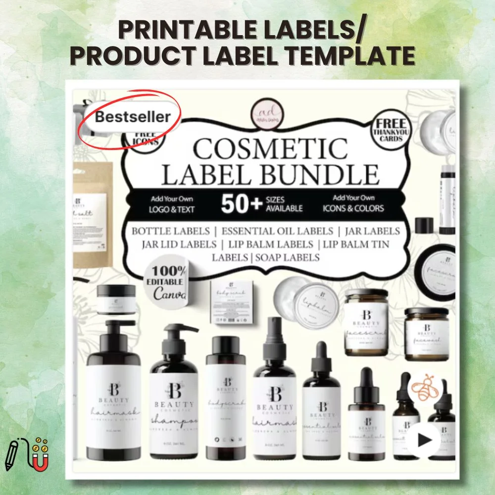 Printable Labels_ Product Label Template (3) printable label, product label, canva template, done-for-you template