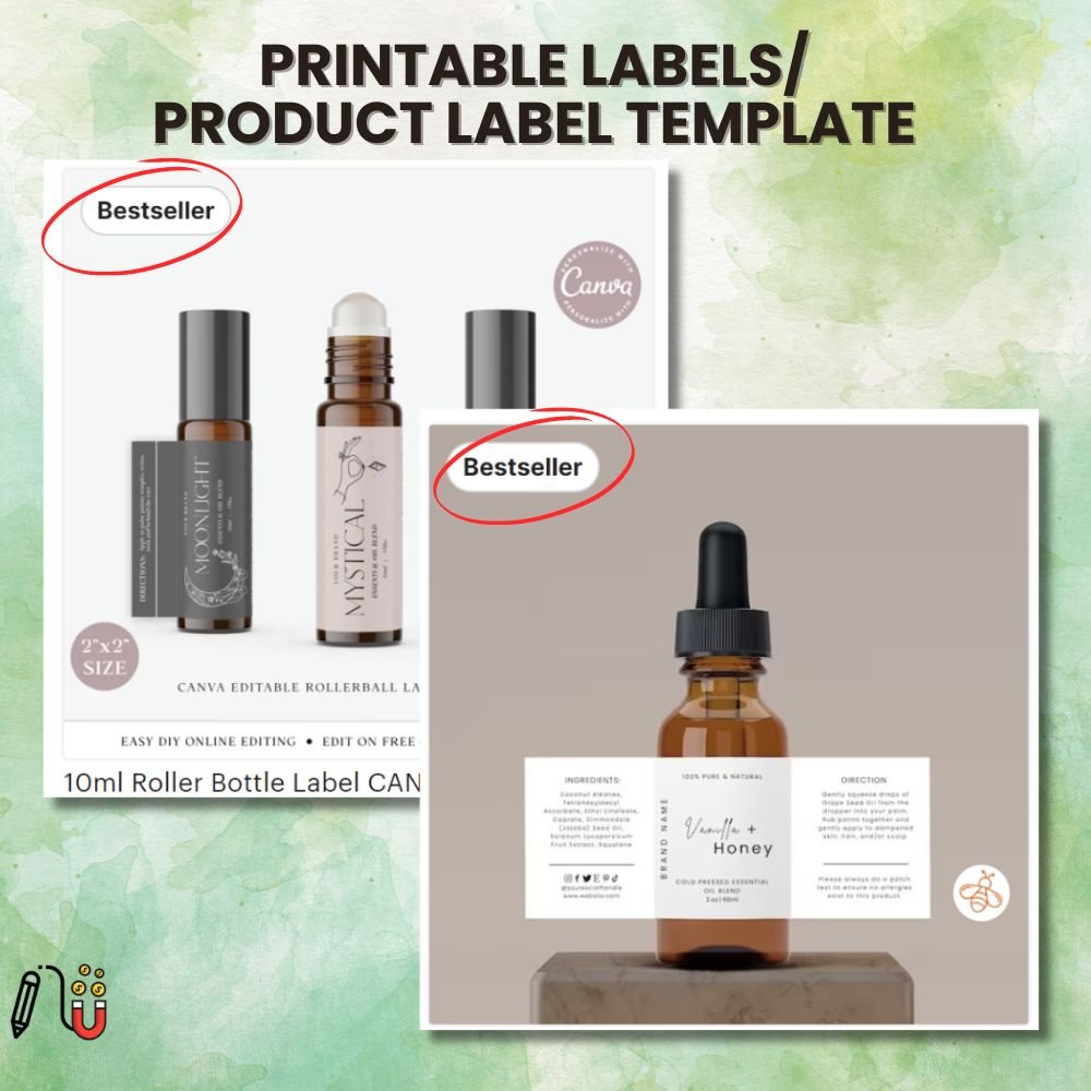 Printable Labels_ Product Label Template printable label, product label, canva template, done-for-you template