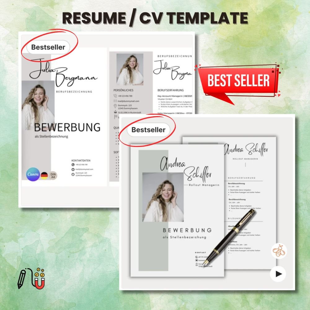 Resume _ CV template (3) resemnu template, cv template, canva template, occupation