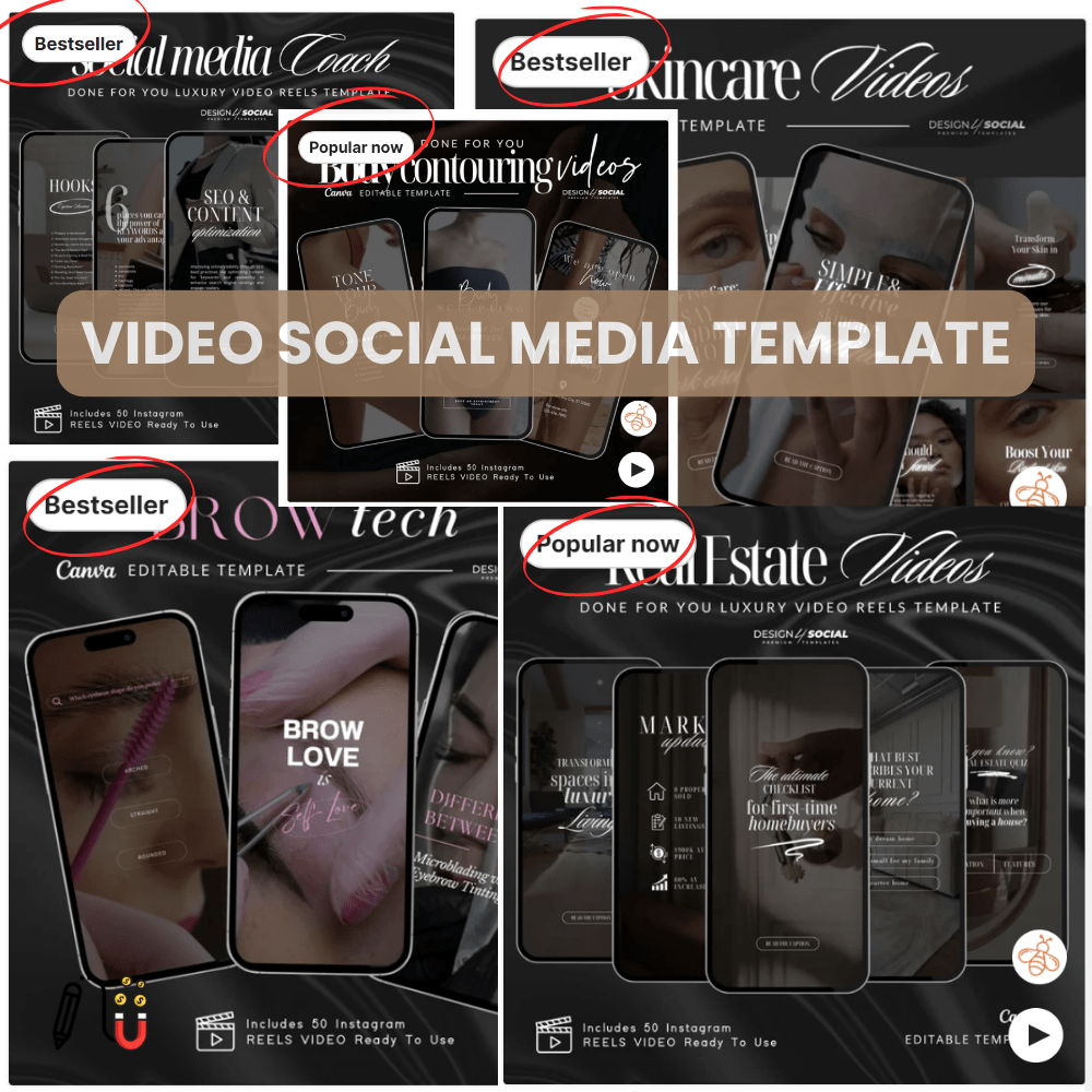 VIDEO Social MEdia Template (2) Etsy shop, digital stickers, passive income, best-selling digital products, digital art, best way, great way, small business owners, good news, target audience, customer reviews, social media template
