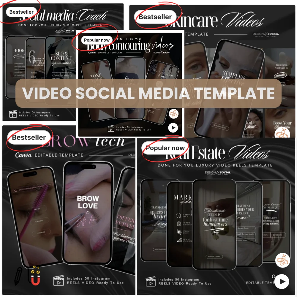 VIDEO Social MEdia Template (2) Etsy shop, digital stickers, passive income, best-selling digital products, digital art, best way, great way, small business owners, good news, target audience, customer reviews, social media template