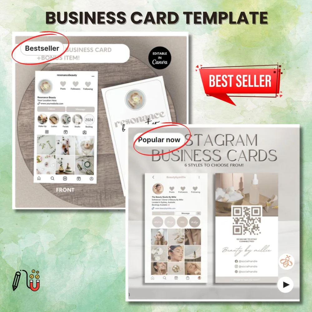 business card template (3) canva business card template, content creators, right place, advertising partners, own website, privacy preferences, site integrity, market demand, Etsy app, logo design, whole host, target market,