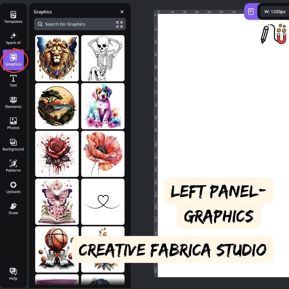 creative work, design process, design assets, CF Studio, unique features, commercial purposes, specific needs, scalable vector graphics, craft designs, skill levels, search bar, commercial license, background remover
