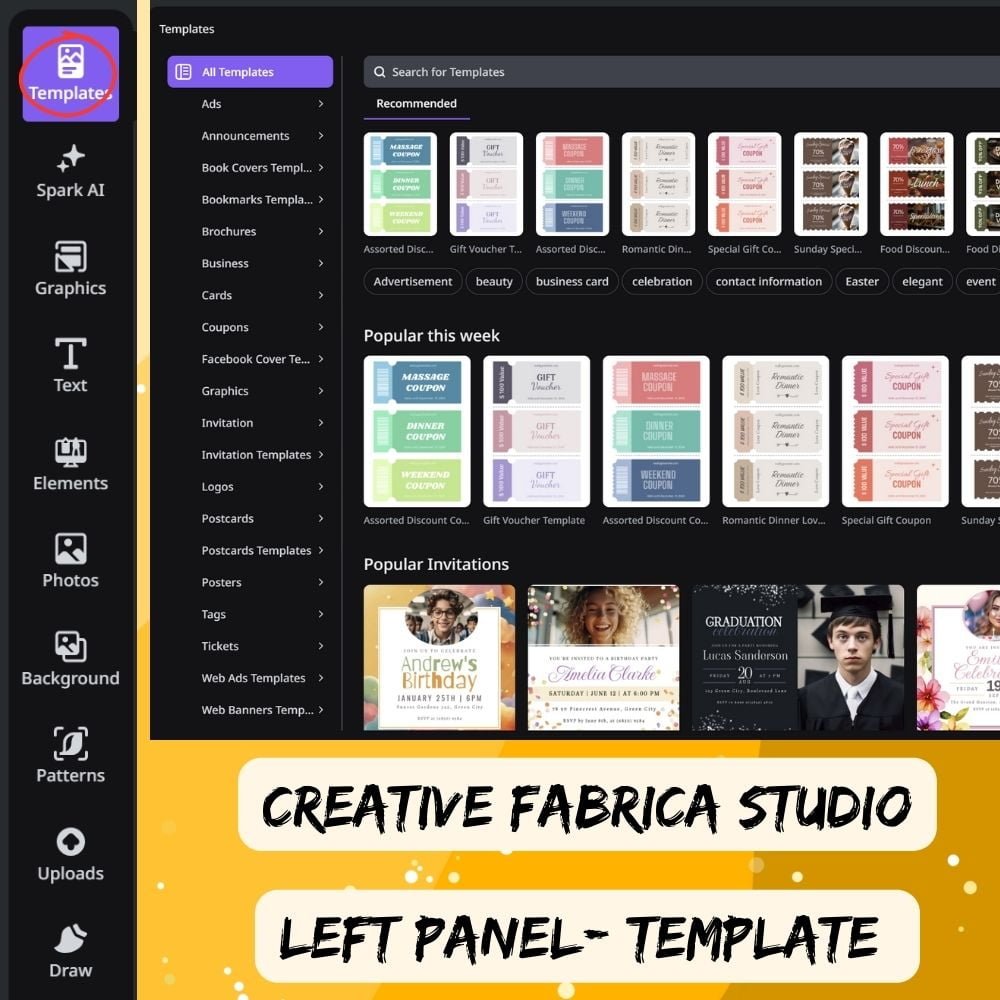 creative work, design process, design assets, CF Studio, unique features, commercial purposes, specific needs, scalable vector graphics, craft designs, skill levels, search bar, commercial license, background remover