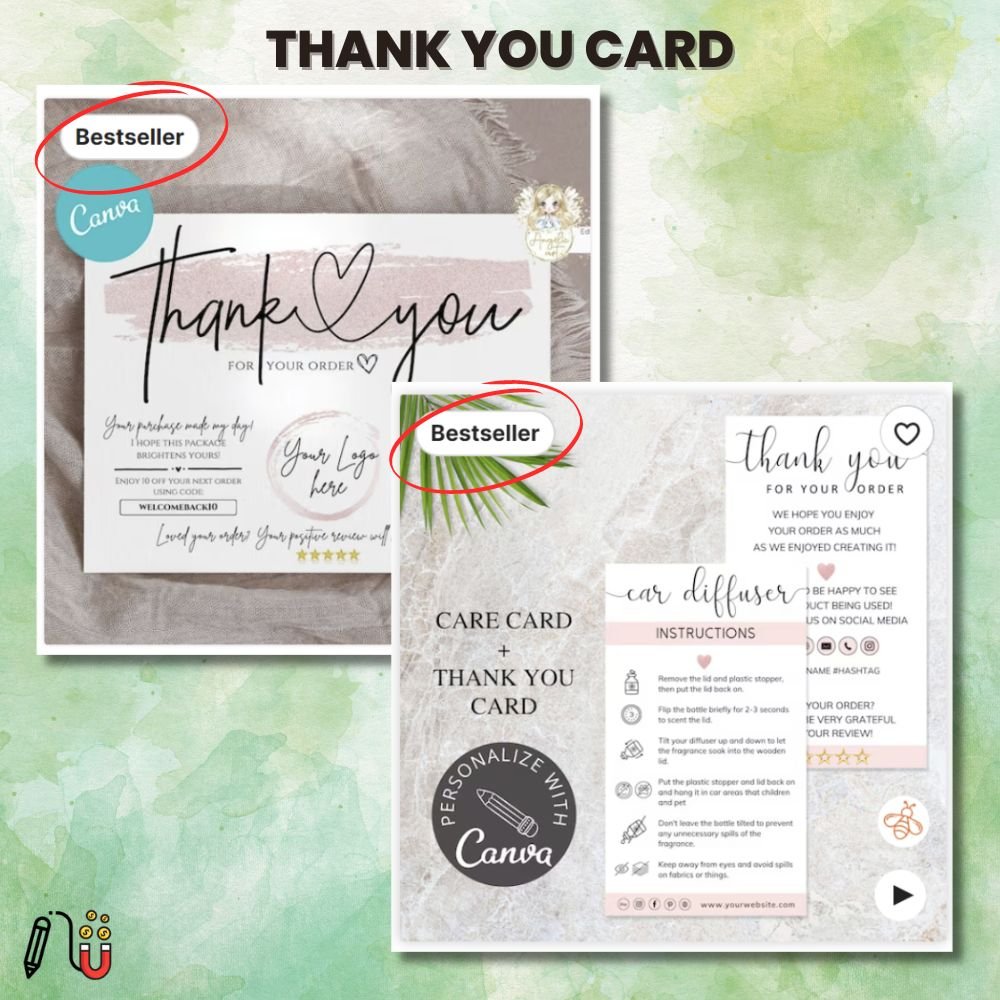 thank you card canva thank you card, canva template, canva design, minimalist