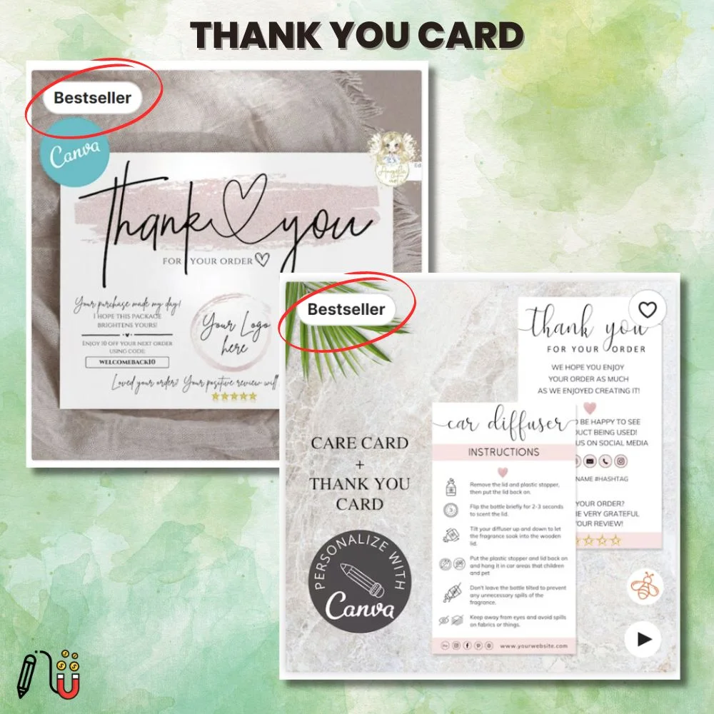 thank you card canva thank you card, canva template, canva design, minimalist