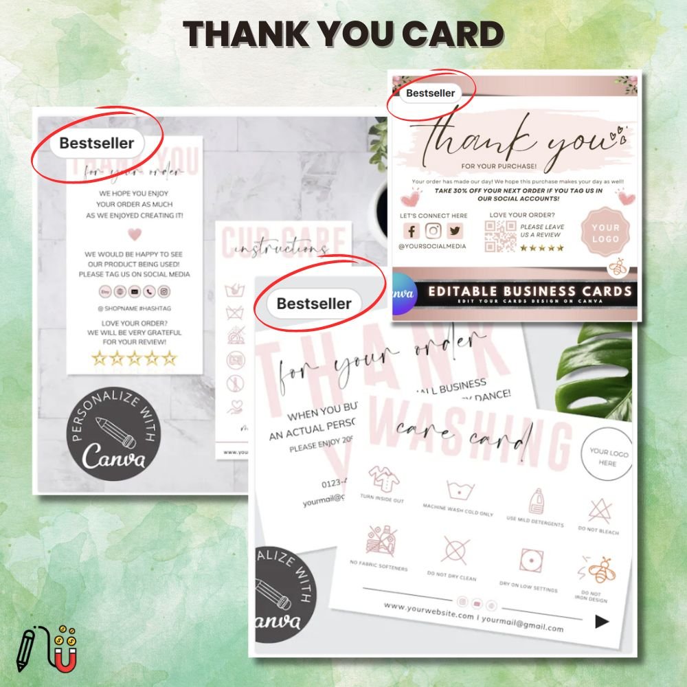 thank you card (2) canva thank you card, canva template, canva design, minimalist