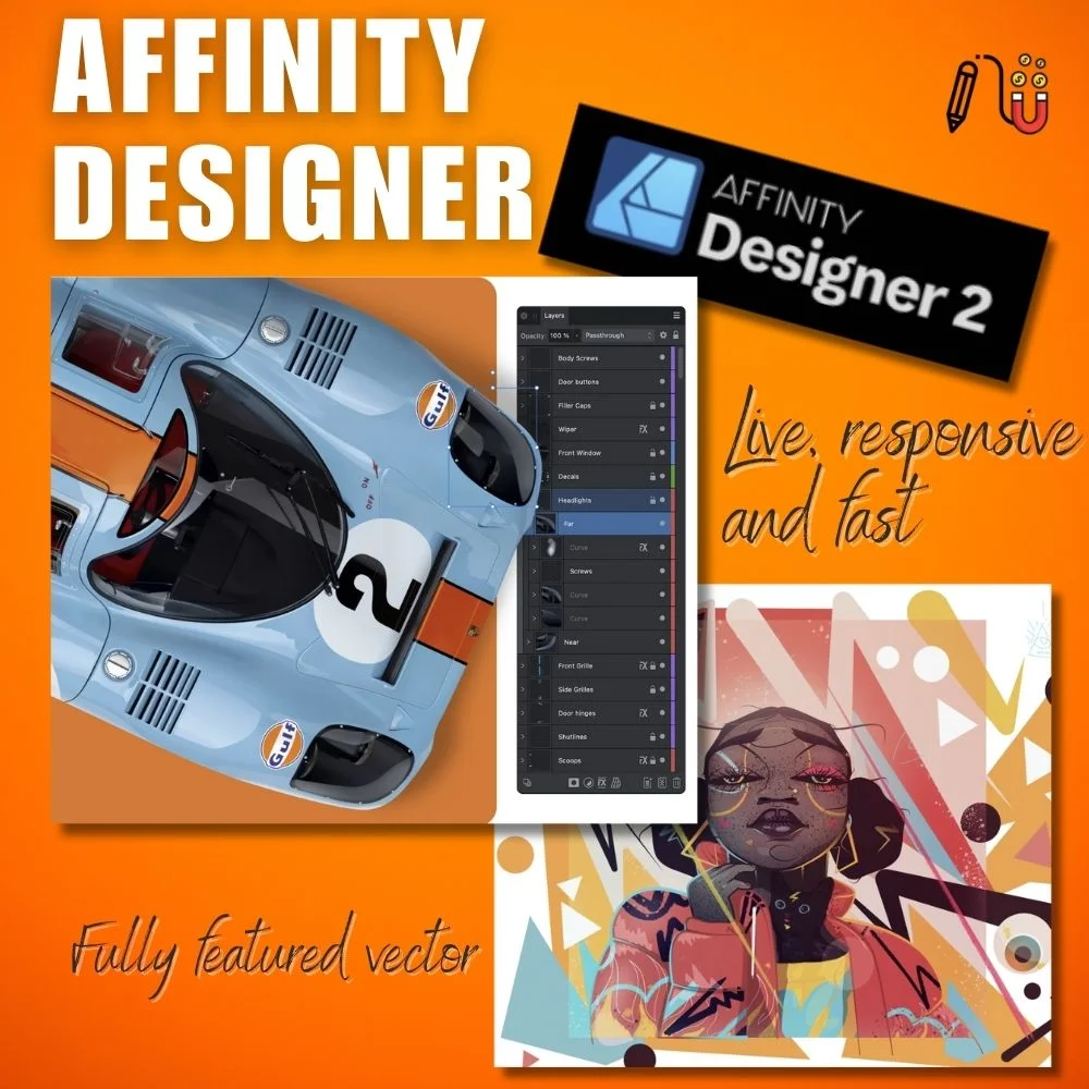 Affinity Designer (2) Affinity Designer, unique designs, use case, basic features, worthy canva alternative, small business owners, great alternative, best part, limited features, social media platforms, best choice, design features