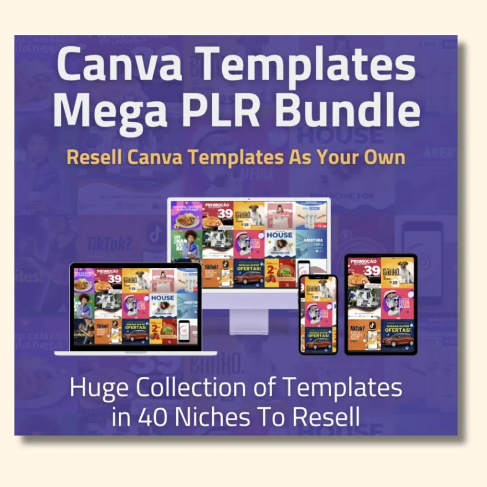Canva Template Mega PLR Bundle PLR Digital product, canva PLR Template
