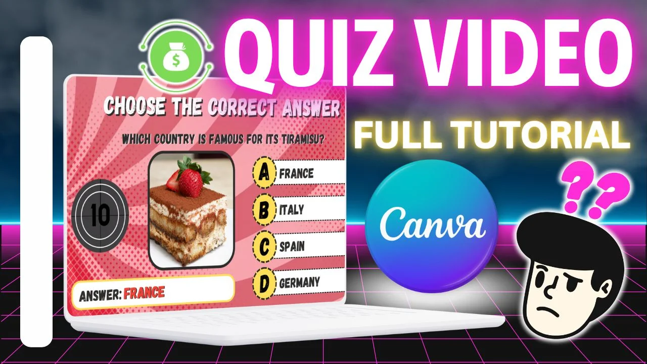 Monetizable Canva Quiz Video Step-by-Step Tutorial canva quiz maker, canva quiz tutorial, canva tutorial, youtube monetize