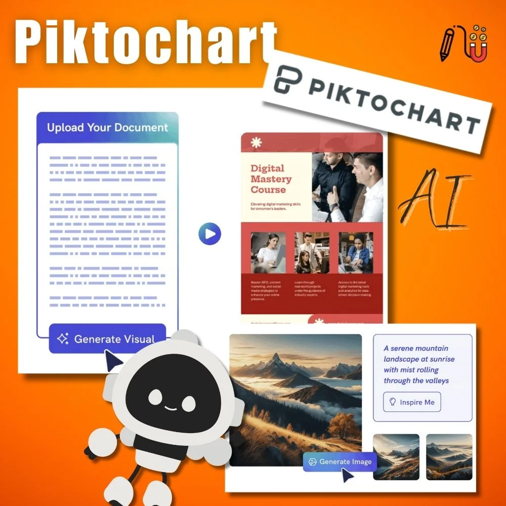 Piktochart (3) piktochart, various purposes, premium features, design projects, unique designs, use case, basic features, worthy canva alternative, small business owners, great alternative, best part, limited features, social media platforms, best choice, design features