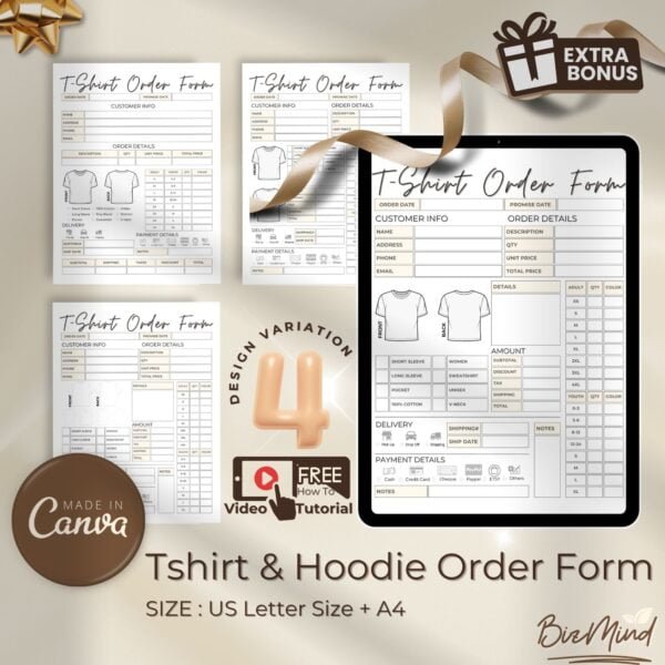 t shirt order form hoodie order form