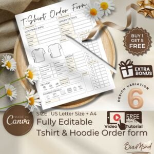 t shirt order form hoodie order form