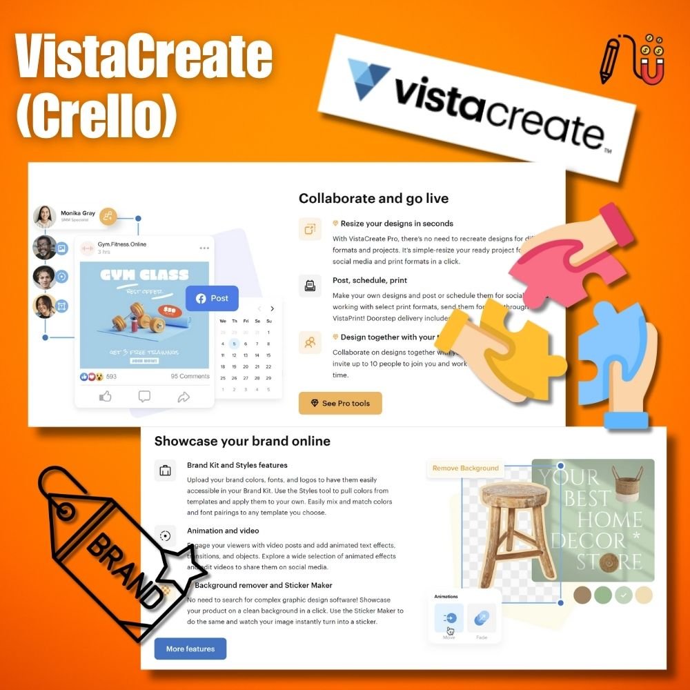 worthy canva alternative, small business owners, great alternative, best part, limited features, social media platforms, best choice, design features, VistaCreate (Crello)