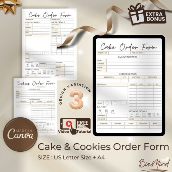 cookies order form template, bakery order form template