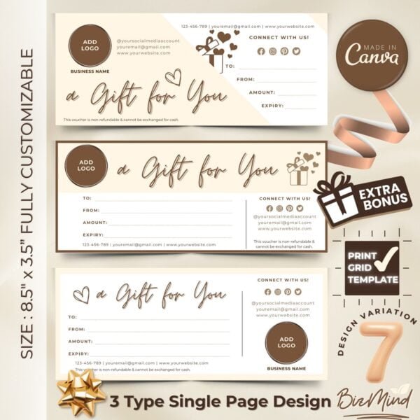 gift certificate template, voucher template