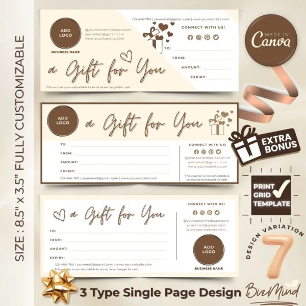 gift certificate template, voucher template