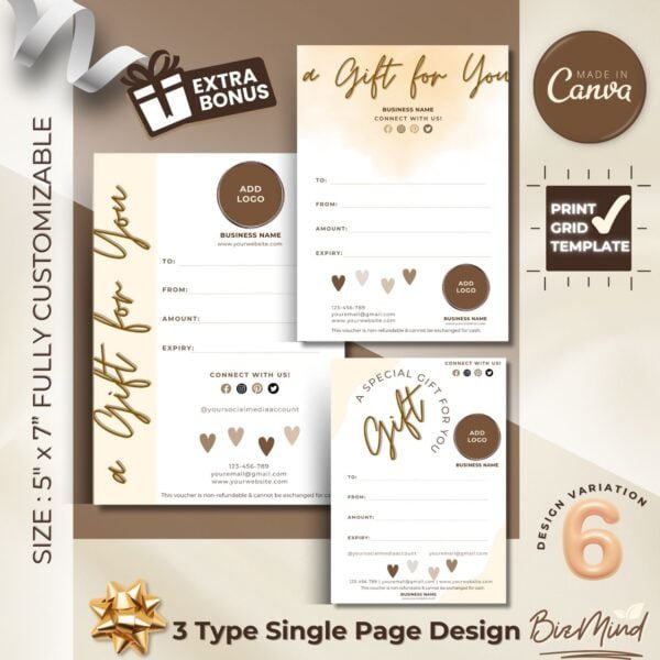 gift certificate template, voucher template