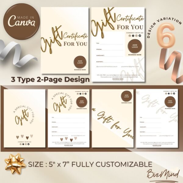 gift certificate template, voucher template