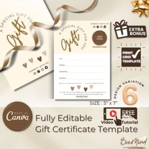 gift certificate template, voucher template
