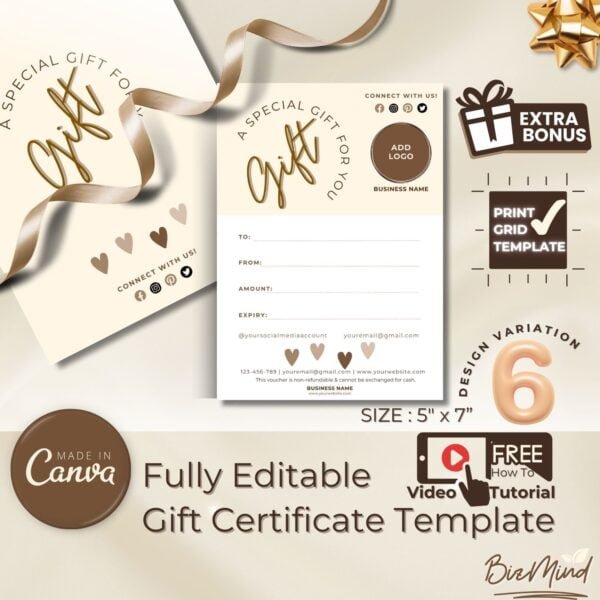 gift certificate template, voucher template