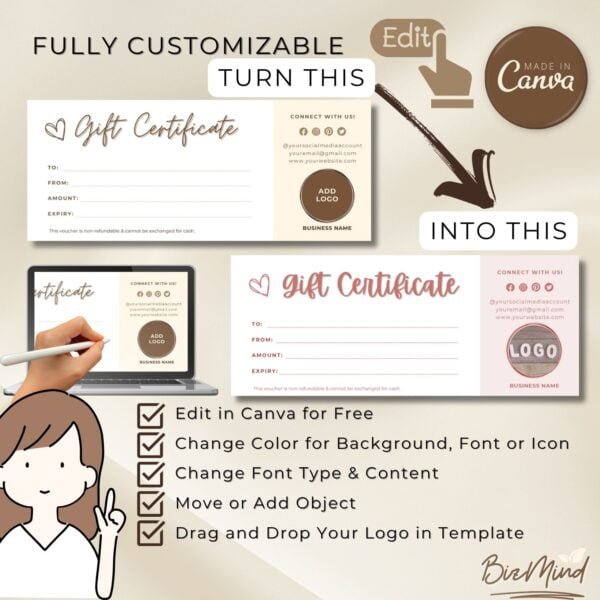 gift certificate template, voucher template