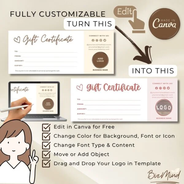 gift certificate template, voucher template