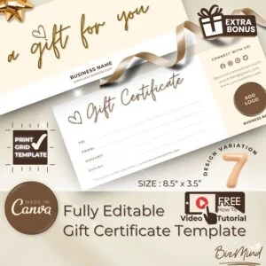 gift certificate template, voucher template