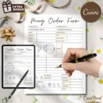 Tumbler or Mug Order Form Template - Earn with Design