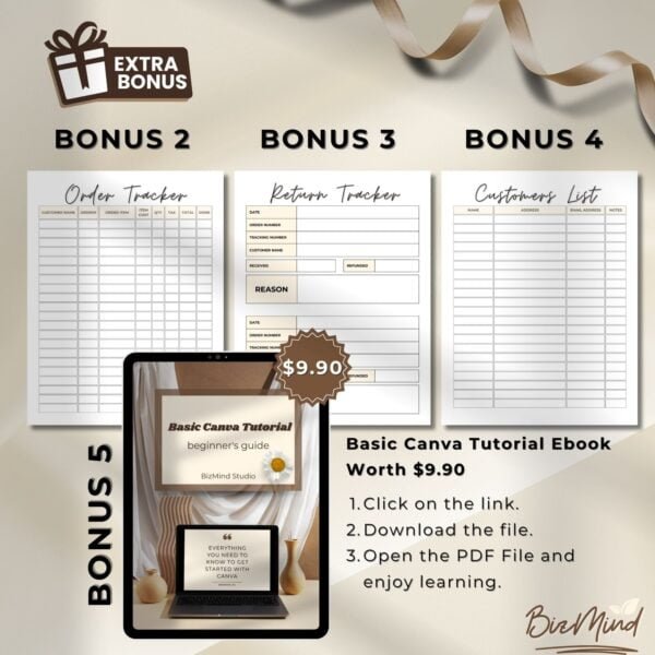 order form template bundle, custom order form, small business order form