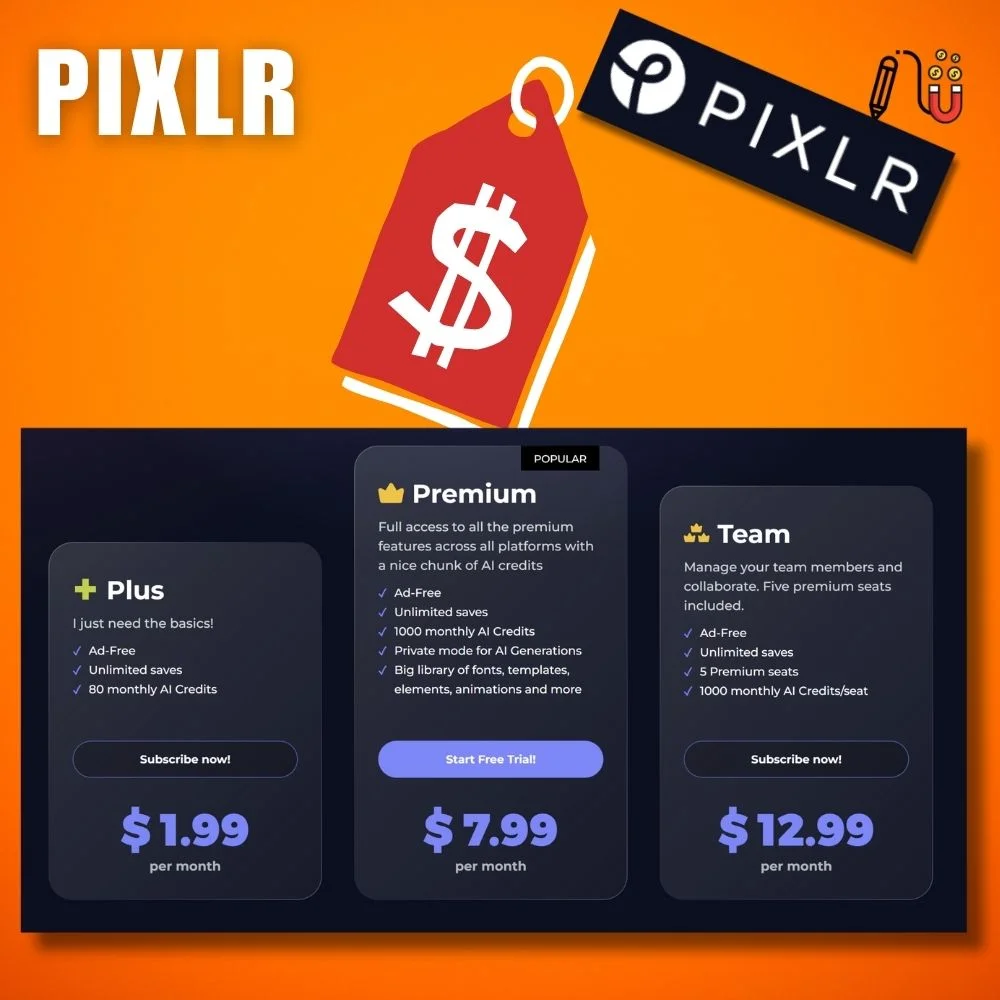 pixlr pixlr, free plan, best canva alternatives, adobe express, advanced features, graphic designers, free version, social media graphics, paid plans, design elements, social media posts, design tools