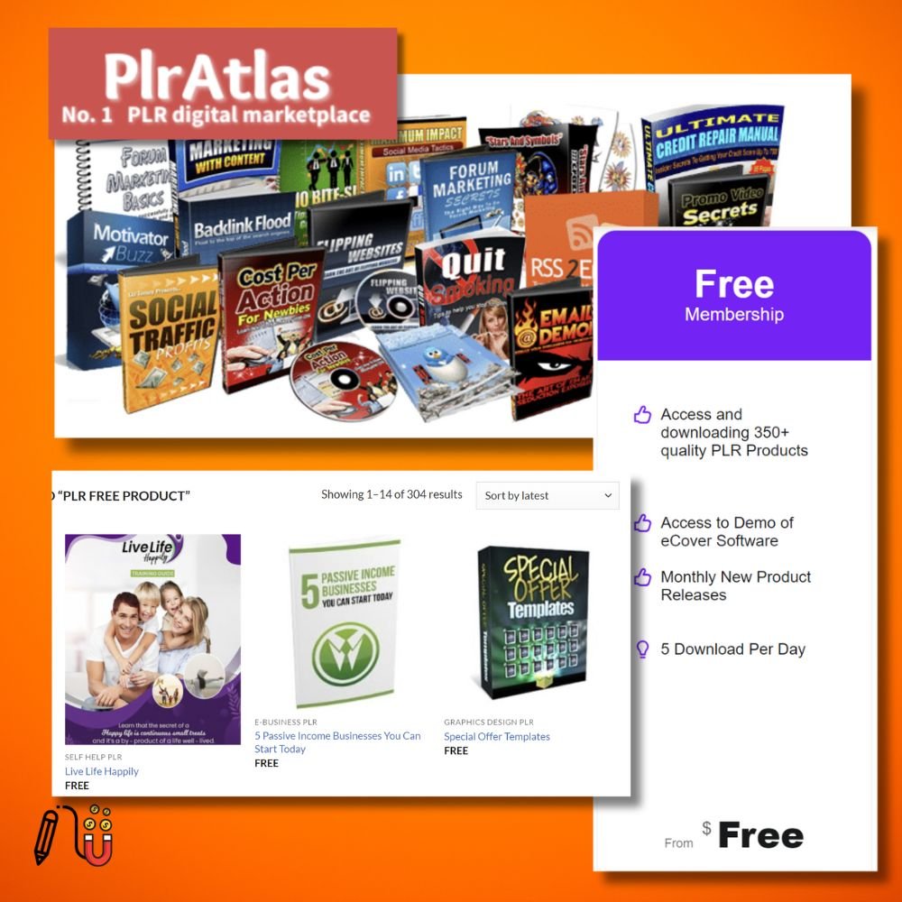 PLR atlas, plr canva template, plr printable, plr digital product